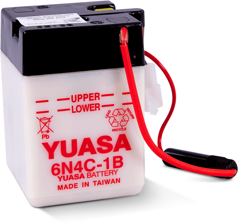 Yuasa Battery Yuasa 6N4C-1B Conventional 6-Volt Battery Batteries aftermarket performance part