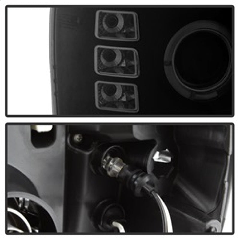 Spyder GMC Sierra 1500/2500 07-13 Projector Headlights LED Halo- LED Blk Smke PRO-YD-GS07-HL-BSM SPYDER Headlights  AXOPROS