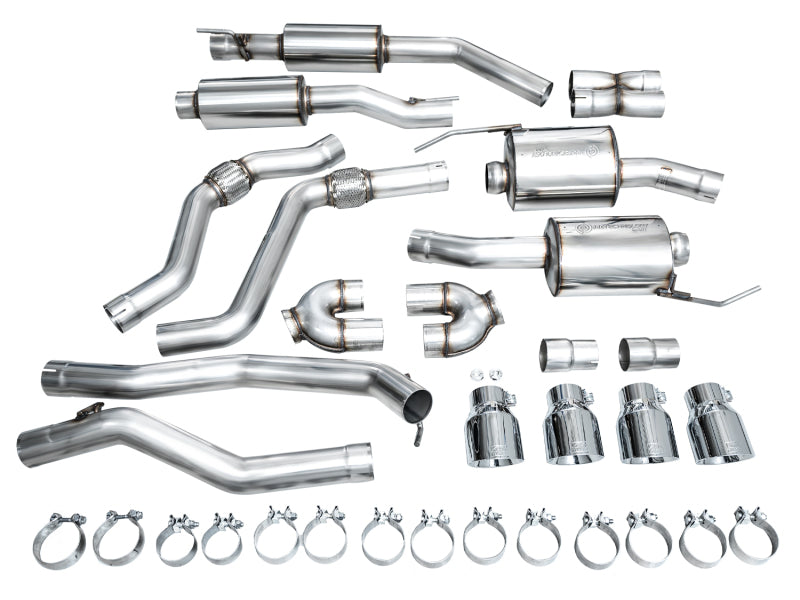AWE Tuning 2020+ Ford Explorer ST Touring Edition Exhaust w/ Chrome Silver Tips AWE Tuning Catback  AXOPROS