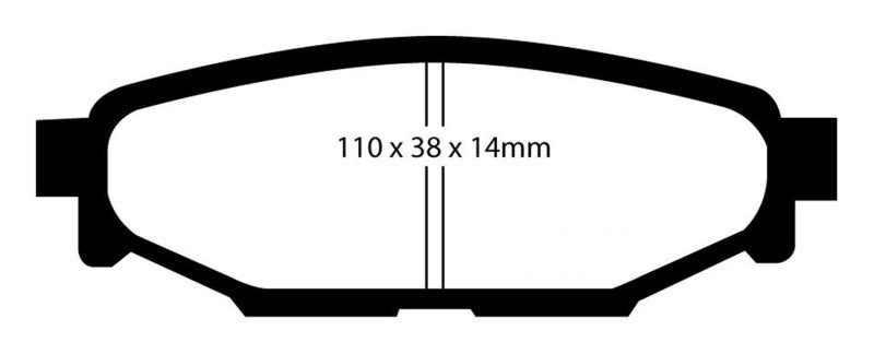 EBC 12+ Subaru BRZ 2.0 (solid rear rotors) Ultimax2 Rear Brake Pads EBC Brake Pads - OE  AXOPROS