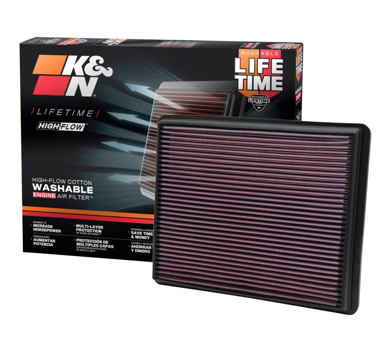K&N 02-04 Cadillac / 99-10 Chevy/GMC Pickup / 99-01 Jeep Drop In Air Filter K&N Engineering Air Filters - Drop In  AXOPROS