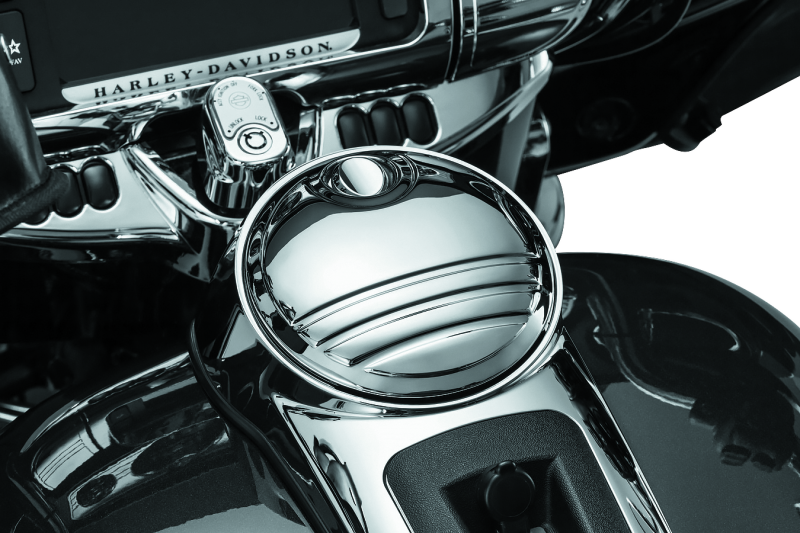 Kuryakyn Tri-Line Fuel Door Chrome Kuryakyn Fuel Caps  AXOPROS