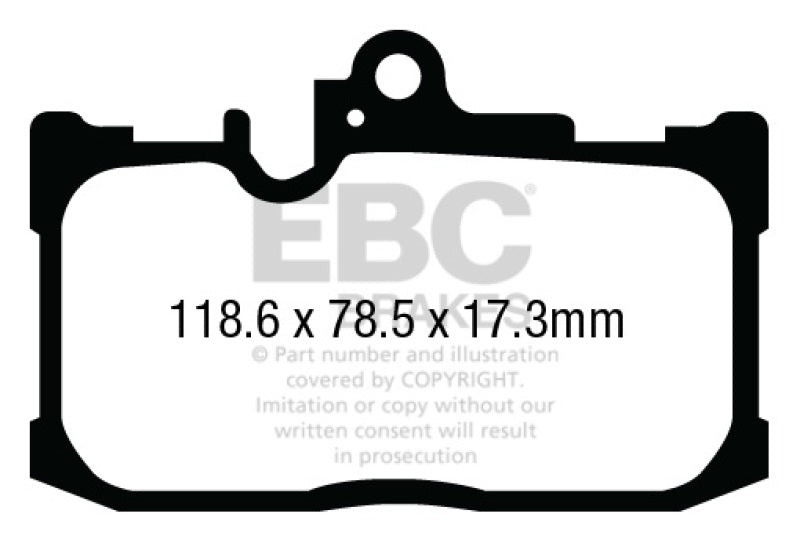 EBC 13+ Lexus GS350 3.5 F-Sport RWD Ultimax2 Front Brake Pads EBC Brake Pads - OE  AXOPROS