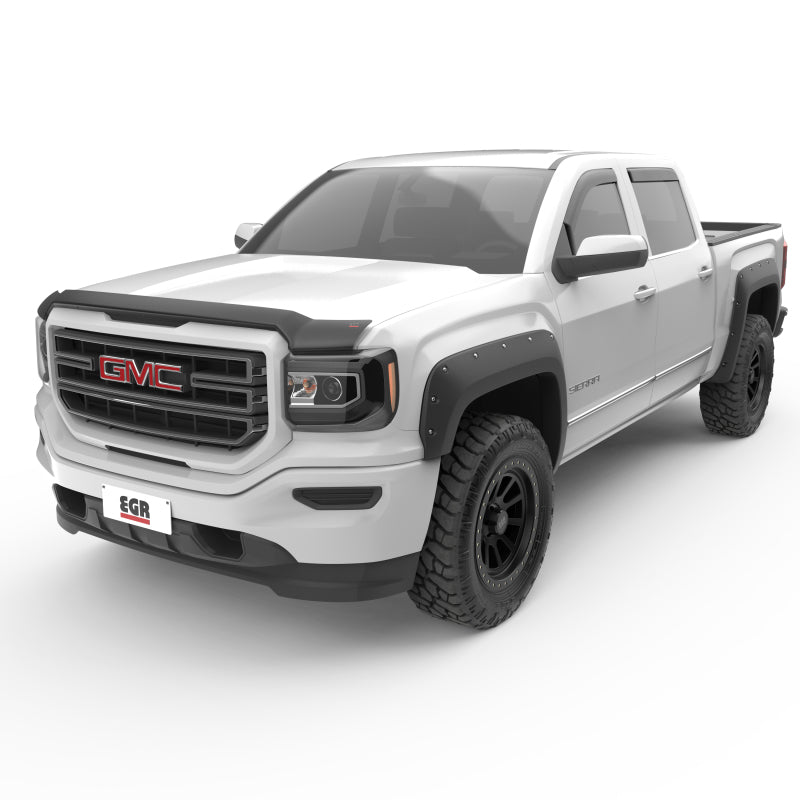 EGR 14+ GMC Sierra Superguard Hood Shield - Matte (301585) EGR Body Side Moldings  AXOPROS
