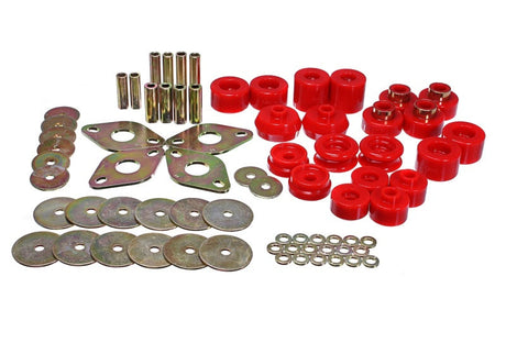 Energy Suspension 00-02 Toyota 4-Runner 2WD/4WD Red Body Mount Bushing Set Energy Suspension Bushing Kits  AXOPROS