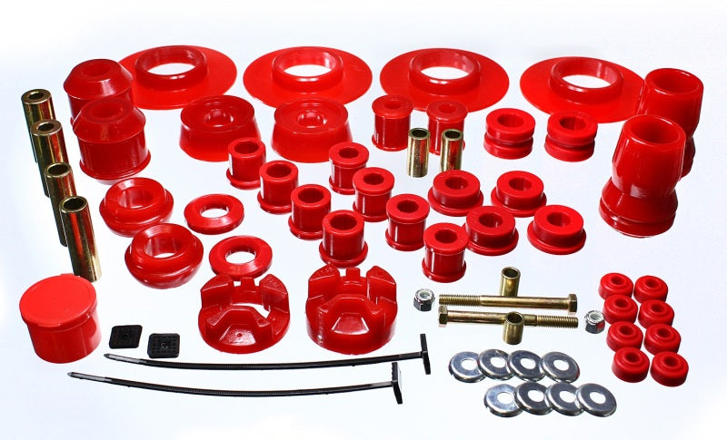 Energy Suspension 01-05 Chrysler PT Cruiser FWD Red Hyper-flex Master Bushing Set Energy Suspension Bushing Kits  AXOPROS
