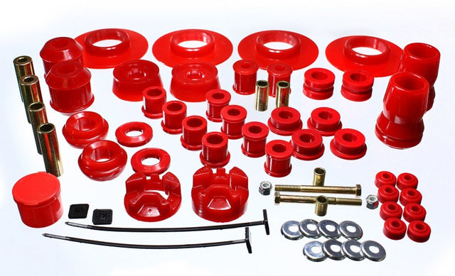 Energy Suspension 01-05 Chrysler PT Cruiser FWD Red Hyper-flex Master Bushing Set Energy Suspension Bushing Kits  AXOPROS