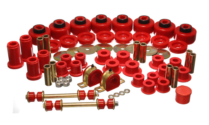 Energy Suspension 01-06 Chevy Silverado 4WD Red Hyper-flex Master Bushing Set Energy Suspension Bushing Kits  AXOPROS