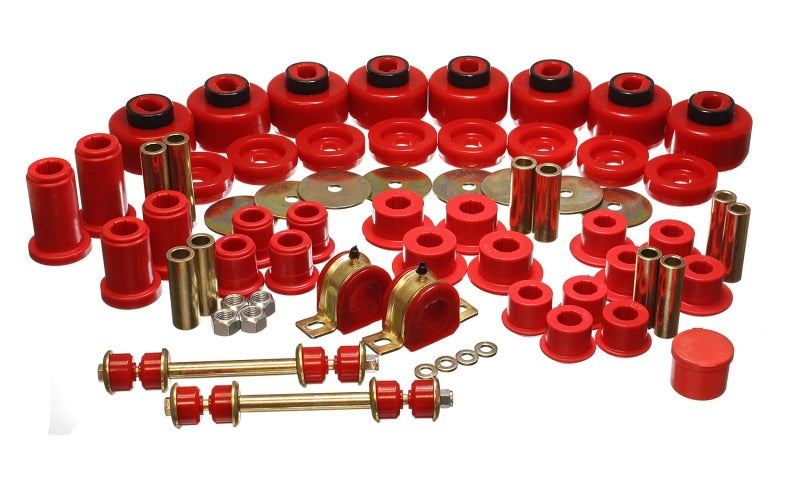 Energy Suspension 01-06 Chevy Silverado 4WD Red Hyper-flex Master Bushing Set Energy Suspension Bushing Kits  AXOPROS