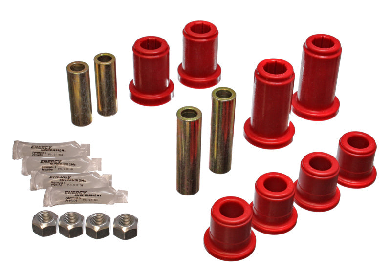 Energy Suspension 01-06 GM Silverado C2500 HD 2WD/K2500 HD 4WD Red Front End Control Arm Bushing Set Energy Suspension Bushing Kits  AXOPROS