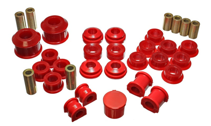 Energy Suspension 02-04 Acura RSX (includes Type S) Red Hyper-Flex Master Bushing Set Energy Suspension Bushing Kits  AXOPROS