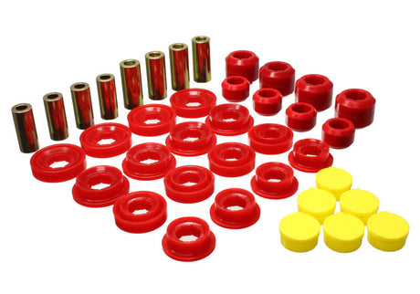 Energy Suspension 03-09 Ram 1500 Pickup 4WD Control Arm Bushing Set - Red Energy Suspension Bushing Kits  AXOPROS