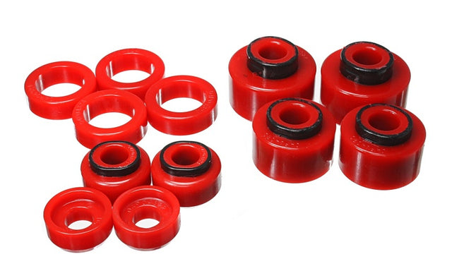 Energy Suspension 05-07 Ford F250/F350 2/4WD Red Body Mount Set Energy Suspension Bushing Kits  AXOPROS