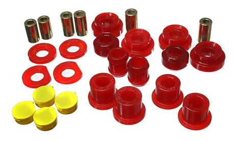 Energy Suspension 06-11 Honda Civic Red Rear Lower Trailing Arm and Lower Knuckle Bushing Set Energy Suspension Bushing Kits  AXOPROS