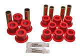 Energy Suspension 06/86-97 Nissan 720/Hardbody P/U 4WD Red Front Leaf Spring Bushing Set Energy Suspension Bushing Kits  AXOPROS