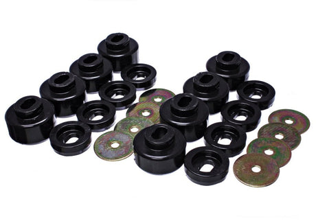 Energy Suspension 07-10 Chevy K2500/3500HD Body Mount Set - Black Energy Suspension Bushing Kits  AXOPROS