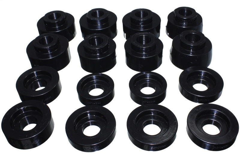 Energy Suspension 08-16 Ford F-250/F-350/F-450/F-550 Super Duty Crew Cab Black Body Mount Set Energy Suspension Bushing Kits  AXOPROS