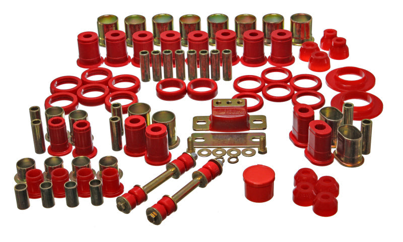 Energy Suspension 66-72 Oldsmobile Cutlass/442/F-85/Europa Red Hyper-flex Master Bushing Set Energy Suspension Bushing Kits  AXOPROS