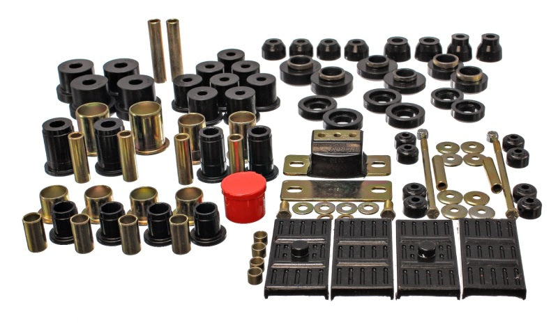 Energy Suspension 67-69 Chevrolet Camaro (w/mono leaf springs) Black Hyper-flex Master Bushing Set Energy Suspension Bushings - Full Vehicle Kits  AXOPROS