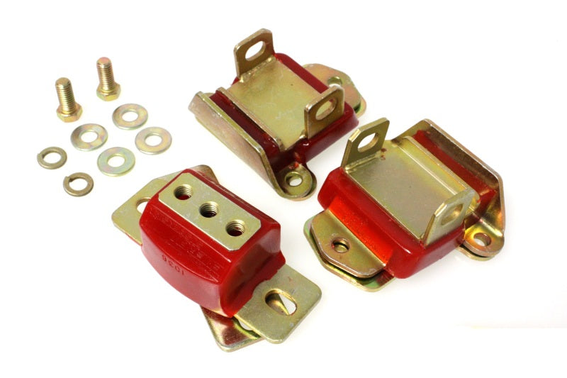 Energy Suspension 67-72 Camaro/64-72 Chevelle/63-82 Corvette Red Zinc 2 Engine & 1 Trans Mount Set Energy Suspension Bushing Kits  AXOPROS