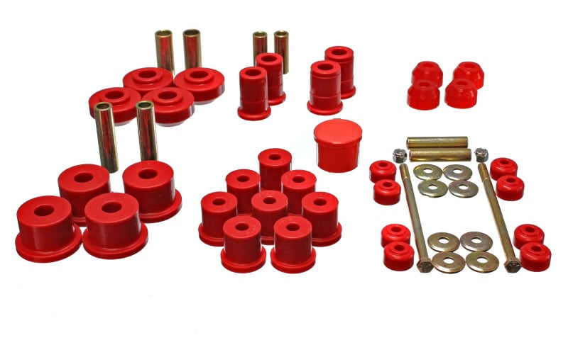 Energy Suspension 67-73 Ford Mustang Red Hyper-flex Master Bushing Set Energy Suspension Bushing Kits  AXOPROS