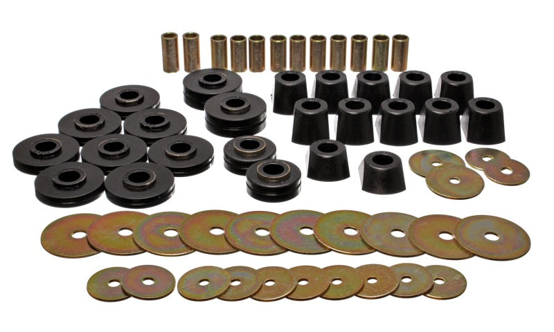 Energy Suspension 67-95 K5 Blazer/67-70 Denali XL/Suburban/Yukon XL 4WD Black Body (Cab) Mount Set Energy Suspension Bushing Kits  AXOPROS
