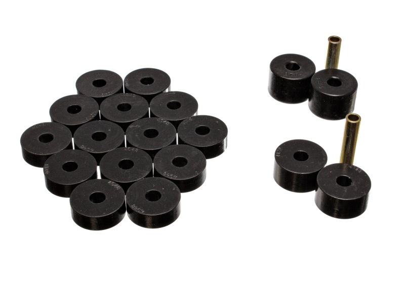 Energy Suspension 74-75 Jeep CJ5/CJ7/CJ8 Scrambler Black Body (Cab) Mount Set Energy Suspension Bushing Kits  AXOPROS