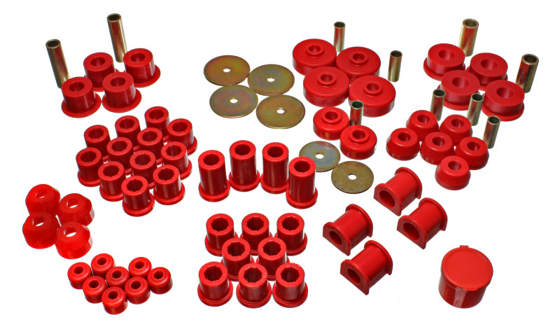 Energy Suspension 79-85 Toyota 4WD Pickup (Except T-100 & Tundra)  Red Hyper-Flex Master Bushing Set Energy Suspension Bushing Kits  AXOPROS