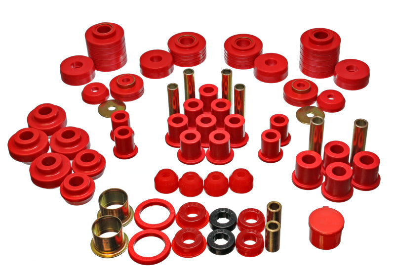 Energy Suspension 80-96 Ford F150 Std/Extra Cab Pickup Red Hyper-Flex Master Bushing Set Energy Suspension Bushing Kits  AXOPROS