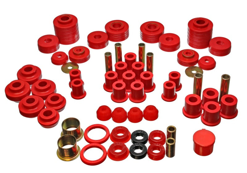 Energy Suspension 80-96 Ford F150 Std/Extra Cab Pickup Red Hyper-Flex Master Bushing Set Energy Suspension Bushing Kits  AXOPROS