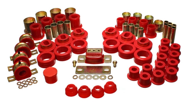 Energy Suspension 81-87 Chevy/GMC 2WD 1/2 Ton PickUp Red Hyper-flex Master Bushing Set Energy Suspension Bushing Kits  AXOPROS