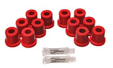 Energy Suspension 81-89 Toyota FJ40/FJ60 Landcruiser 2/4WD Red Front Leaf Spring Bushing (Set of 12) Energy Suspension Bushing Kits  AXOPROS