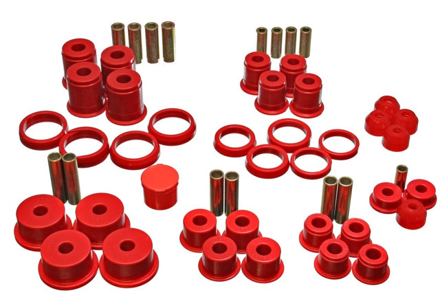 Energy Suspension 84-01 Jeep Cherokee/Wagoneer/Comanche Red Hyper-Flex Master Bushing Set Energy Suspension Bushing Kits  AXOPROS