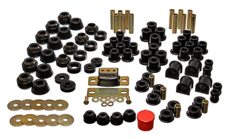 Energy Suspension 87-95 Jeep Wrangler YJ Black Hyper-Flex Master Bushing Set Energy Suspension Bushings - Full Vehicle Kits  AXOPROS