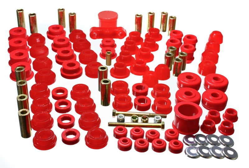 Energy Suspension 88-91 Honda Civic/CRX Red Hyper-Flex Master Bushing Set Energy Suspension Bushing Kits  AXOPROS