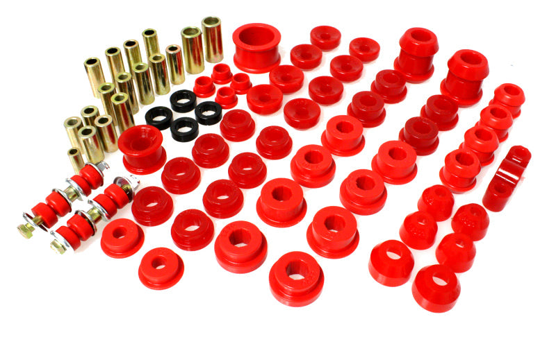 Energy Suspension 92-95 Honda Civic/CRX / 93-97 Honda Del Sol (including VTEC) Red Hyper-Flex Master Energy Suspension Bushing Kits  AXOPROS