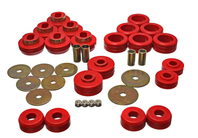 Energy Suspension 92-97 GM Denali XL/Blazer/Yukon XL 4WD Red Body Mount Set Energy Suspension Bushing Kits  AXOPROS