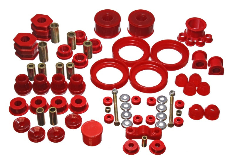 Energy Suspension 96-00 Honda Civic/CRX Red Hyper-Flex Master Bushing Set Energy Suspension Bushing Kits  AXOPROS