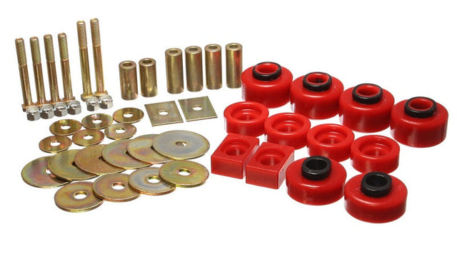 Energy Suspension 97-03 Ford F-100/F-150 2WD/F250 2WD & L-Duty Red Body (Ext Cab ONLY ) Mount Set Energy Suspension Bushing Kits  AXOPROS