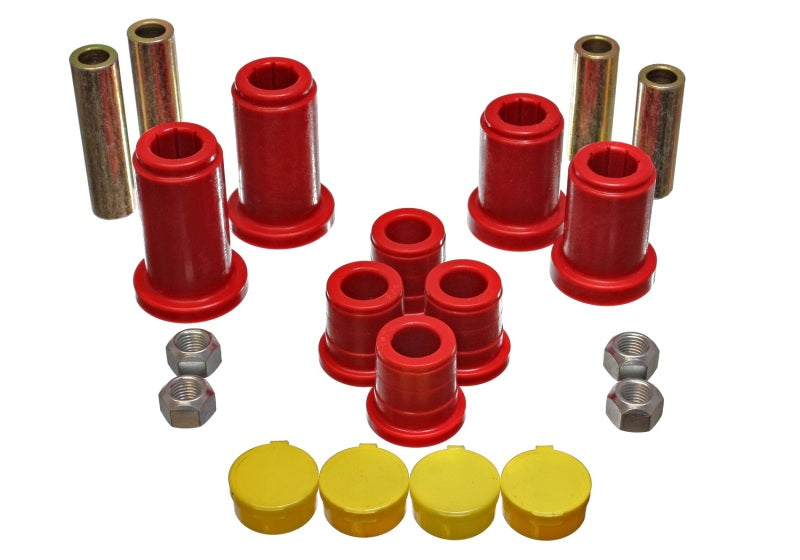 Energy Suspension 98-99 Tahoe/Yukon/Denali / 98-95 K5 Blazer 4WD Red Front End C/A Bushing Set Energy Suspension Bushing Kits  AXOPROS