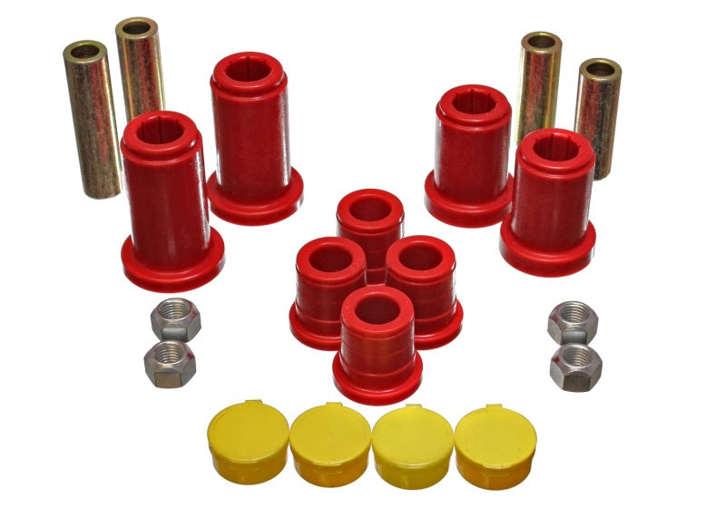 Energy Suspension 98-99 Tahoe/Yukon/Denali / 98-95 K5 Blazer 4WD Red Front End C/A Bushing Set Energy Suspension Bushing Kits  AXOPROS