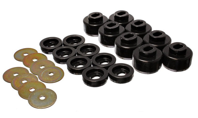 Energy Suspension 99-06 Silverado C1500/K1500/01-06 Silverado C2500/K2500 Black Body(cab) Mount Set Energy Suspension Bushing Kits  AXOPROS