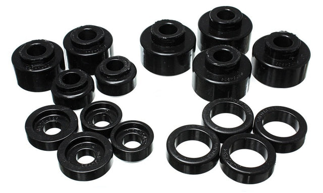 Energy Suspension 99-07 Ford F-250/F-350 SD 2/4WD Crew Cab Body Mount Set - Black Energy Suspension Bushing Kits  AXOPROS