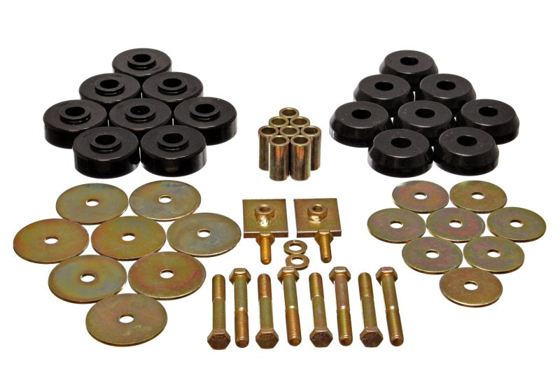 Energy Suspension Body Mount Set Exc. Cconvertible - Black Energy Suspension Bushing Kits  AXOPROS