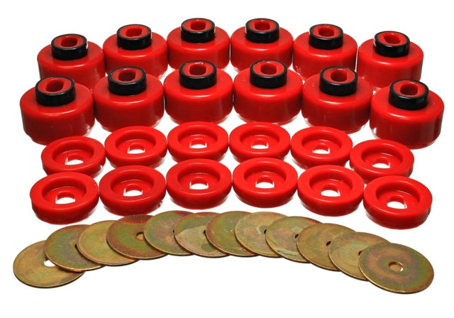 Energy Suspension Body Mount Set - Red Energy Suspension Bushing Kits  AXOPROS
