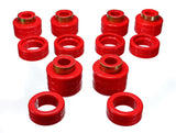 Energy Suspension Chevy Pickup 2&4Wd Body Mounts - Red Energy Suspension Bushing Kits  AXOPROS