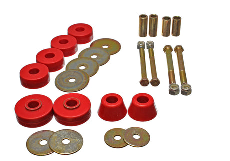 Energy Suspension Chevy Pickup Body Mounts - Red Energy Suspension Bushing Kits  AXOPROS