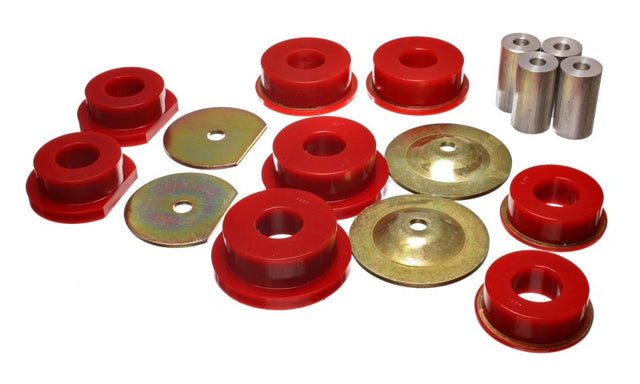 Energy Suspension Dodge 08-10 Challenger/ 07-10 Charger/05-08 Magnum RWD Red Rear Subframe Bushings Energy Suspension Bushing Kits  AXOPROS