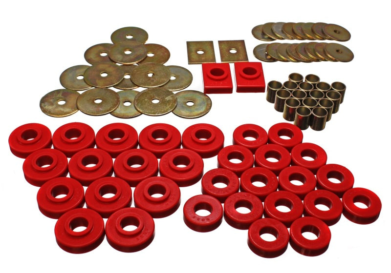 Energy Suspension Gm Body Mount Set - Red Energy Suspension Bushing Kits  AXOPROS