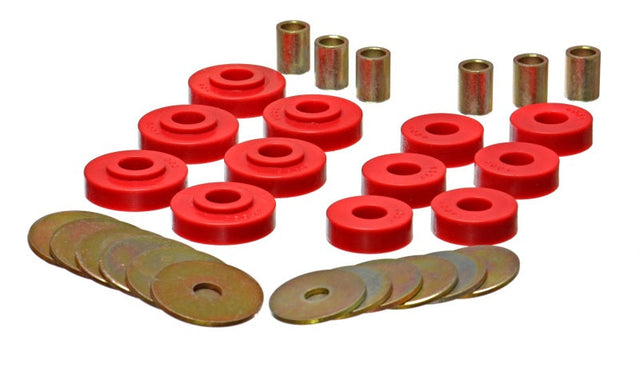 Energy Suspension GM Corvette Red Body Mount Set Energy Suspension Bushing Kits  AXOPROS